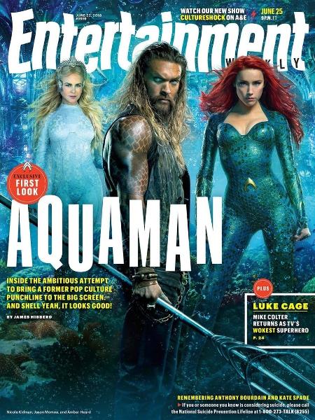Capa da revista Entertainment Weekly com atores de "Aquaman" - Reprodução