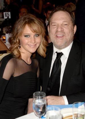 Jennifer Lawrence e Harvey Weinstein em foto de 2013 - Jason Merritt/Getty Images - Jason Merritt/Getty Images