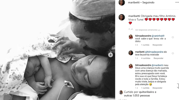 Mariana Betti faz post em homenagem ao filho e revela causa da morte nos comentários - Reprodução/Instagram - Reprodução/Instagram