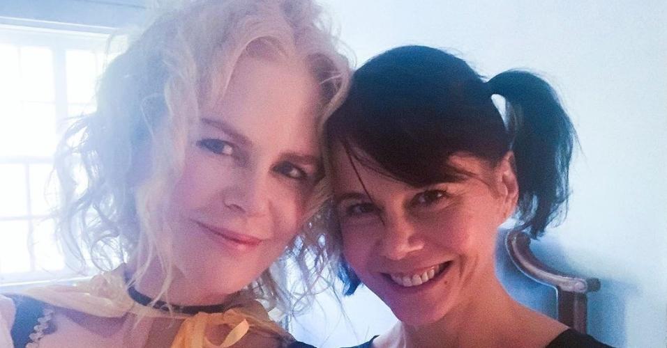Nicole Kidman e a irmã, Antonia Kidman, preparadas para o Halloween