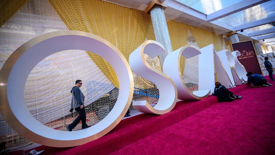 Tapete vermelho na véspera da 92º cerimônia do Oscar, no teatro Dolby, em Hollywood - Eric BARADAT / AFP