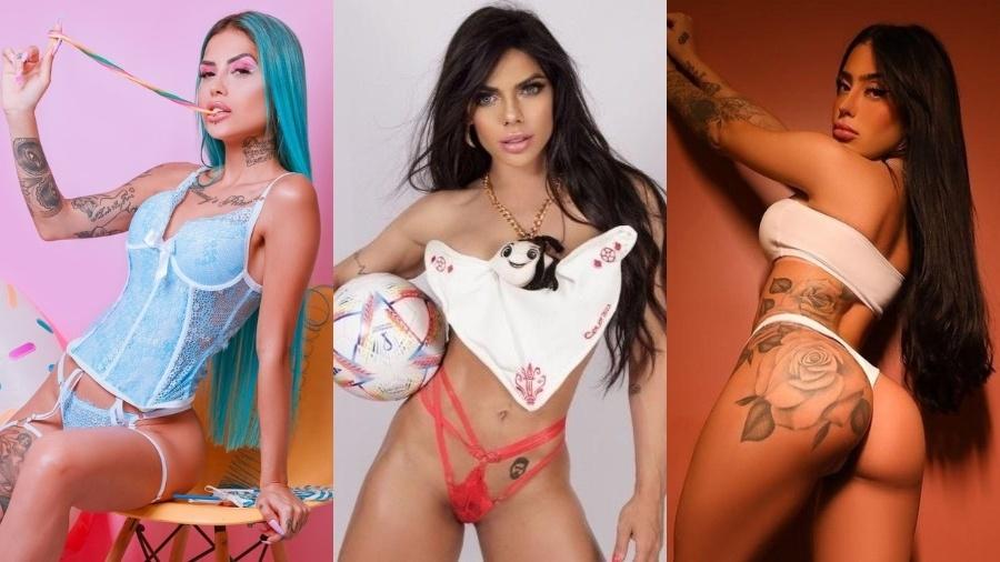 Tati Zaqui, Suzy Cortez e MC Mirella são destaques em plataformas de conteúdo adulto - Reprodução