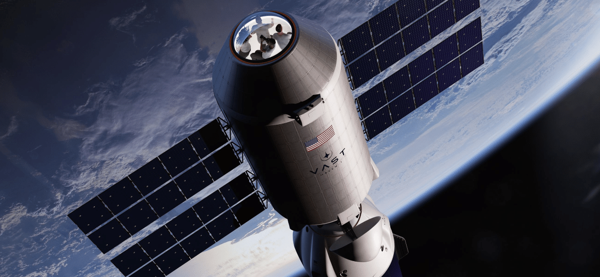A estação espacial comercial Vast Haven-1, que será levada pelo foguete da SpaceX - Reprodução/SpaceX