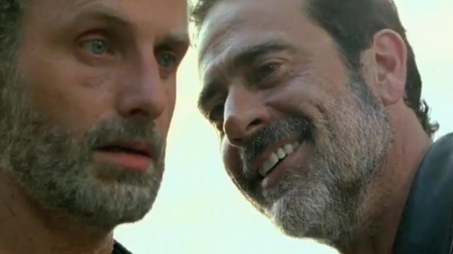 Rick (Andrew Lincoln) e Negan (Jeffrey Dean Morgan) em "The Walking Dead"  - Reproduçao/Fox 