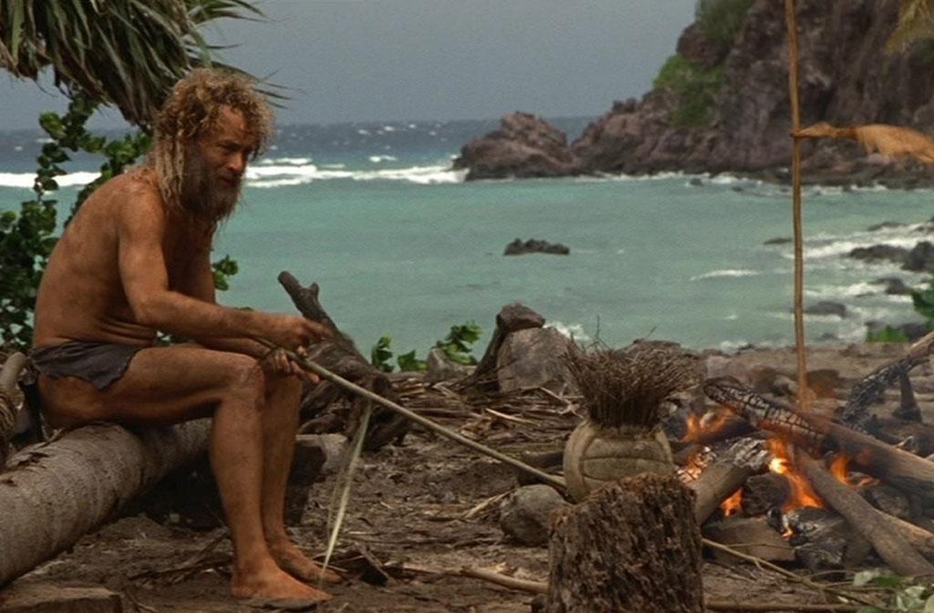 Tom Hanks em cena no filme "Náufrago" (2000) - Divulgação