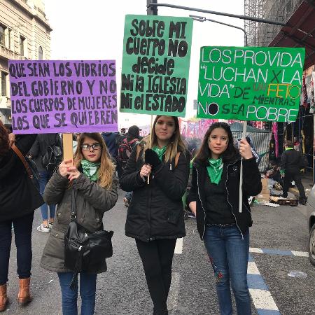 Manifestação aborto argentina - Luciana Taddeo