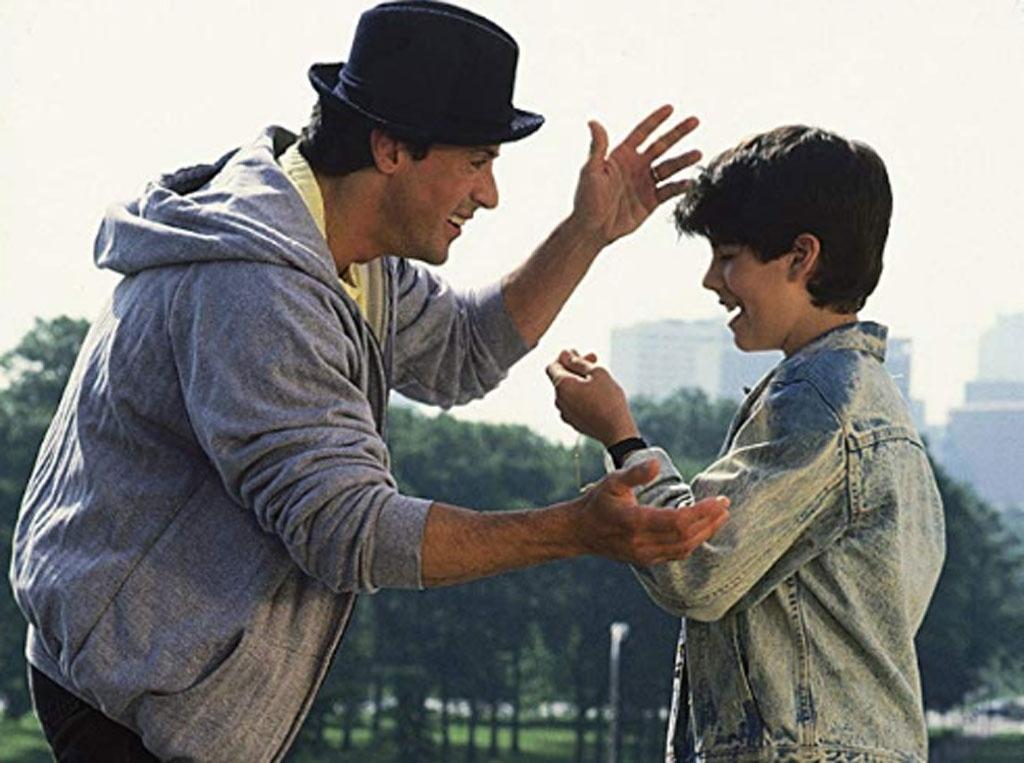 Sylvester Stallone e Sage Stallone em "Rocky V" (1990) - Divulgação