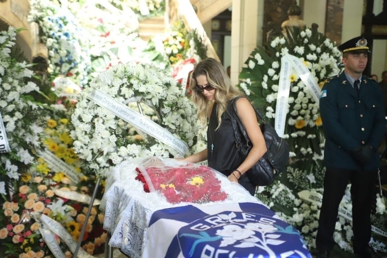 Bianca Rinaldi vai ao velório de Wagner Montes na Assembleia Legislativa do Estado do Rio de Janeiro - Daniel Pinheiro/AgNews