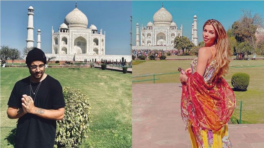 Caio Castro e Grazi Massafera posaram em frente ao Taj Mahal, na Índia - Reprodução/Instagram