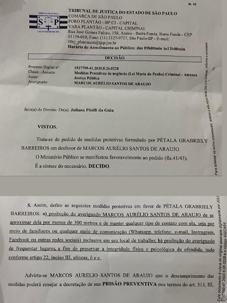 Documento postado por Pétala Barreiros no Instagram - Reprodução/Instagram - Reprodução/Instagram
