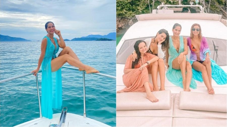 Mayra Cardi ao lado de amigas em passeio de barco - Reprodução/Instagram@mayracardi