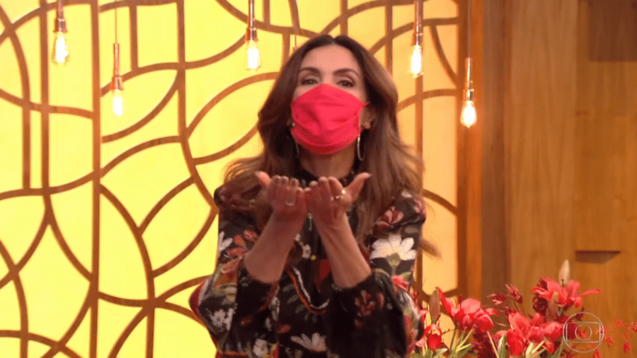 Fátima Bernardes fez um discurso a favor do uso de máscaras no "Encontro" - Reprodução / TV Globo