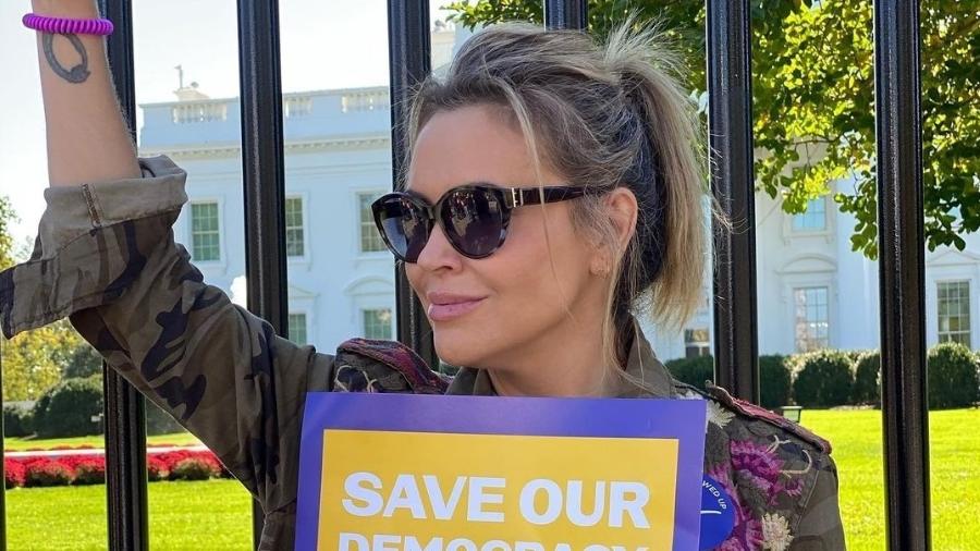 Alyssa Milano em protesto pelo direito de voto  - Instagram