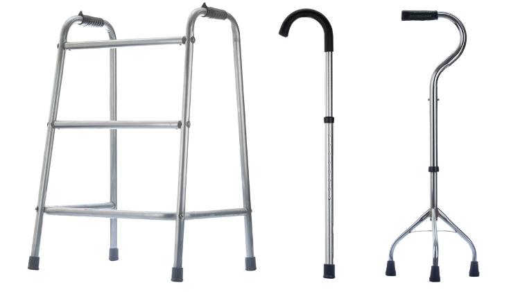 Andador e dois tipos de bengala - iStock - iStock