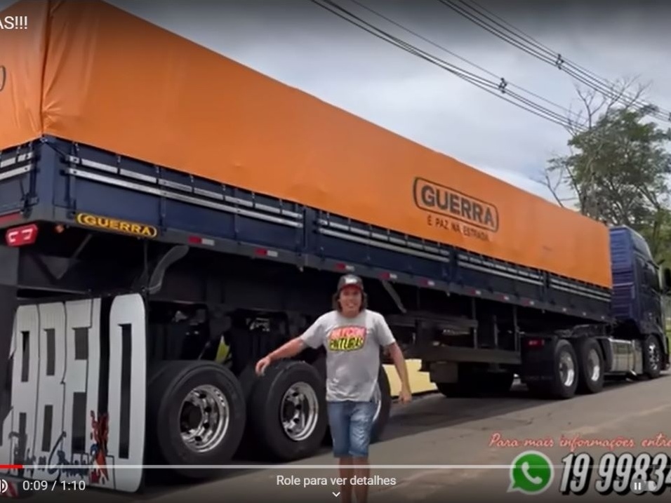 Caminhoneiro brasileiro famoso que vive nos EUA sorteia caminhão