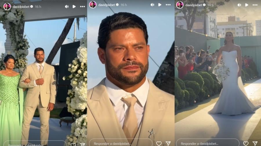 Hulk e Camila Ângelo realizaram segunda festa para celebrar casamento