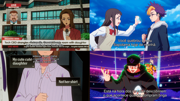 Exemplos das novas legendas da Crunchyroll nos animes Exemplos das novas legendas da Crunchyroll nos animes