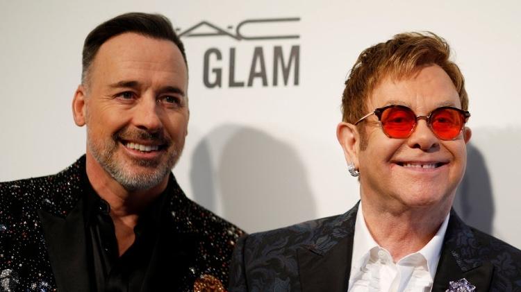 O casal David Furnish e Elton John - Brian Snyder/Reuters - Brian Snyder/Reuters
