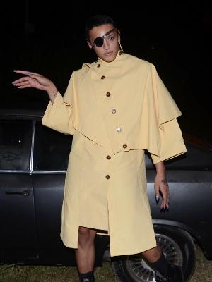 Pabllo Vittar usa tapa-olho em evento em São Paulo - Eduardo Martins / AGNEWS