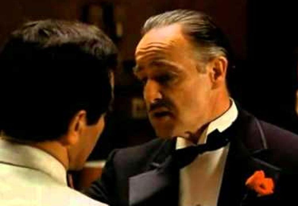 Marlon Brando em "O Poderoso Chefão" (1972) - Reprodução