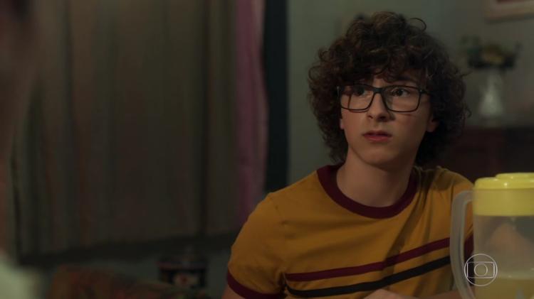 Fhelipe Gomes interpreta Lucas em "O Tempo Não Para", novela das sete da Globo - Reprodução/TV Globo - Reprodução/TV Globo