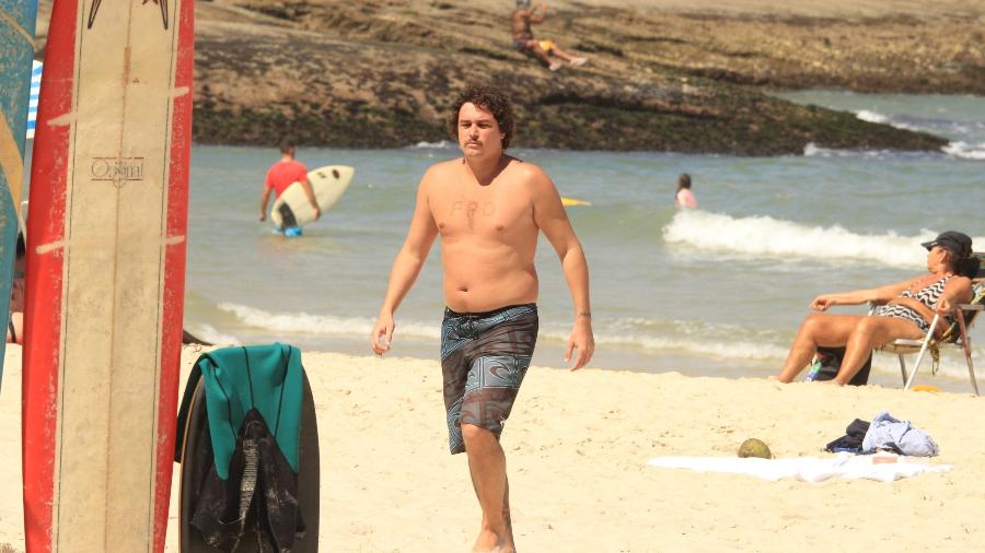 Felipe Dylon na Praia do Arpoador zona sul do Rio de Janeiro - Julio Cesar/AgNews