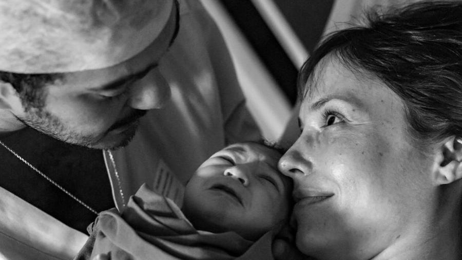 Marcos Veras e Rosanne Mulholland, após o nascimento de Davi - Reprodução/Instagram