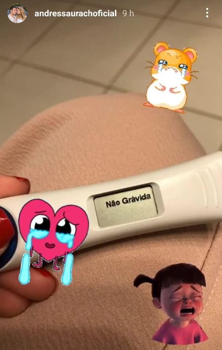 Andressa Urach posta teste de gravidez - Reprodução/Instagram - Reprodução/Instagram