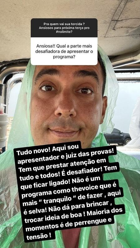 Story de Andre Marques - Reprodução/Instagram - Reprodução/Instagram