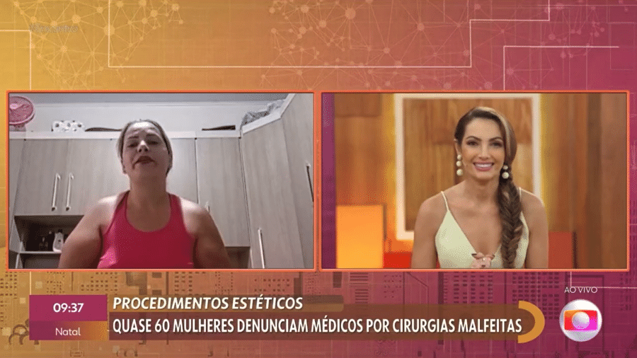 Patrícia Poeta rapidamente corrigiu a convidada e seguiu a entrevista - Reprodução