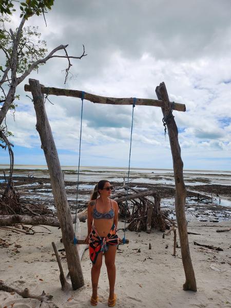 Daniella Mattos durante passeio em Jericoacoara