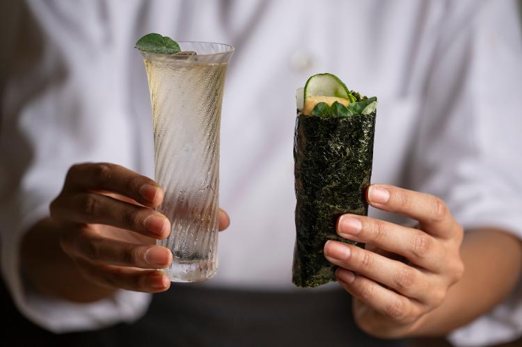 Handroll e Highball, do Clemente Bar Handroll e Highball, do Clemente Bar