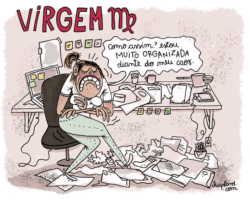 Charge Chiquinha - Virgem - Chiquinha