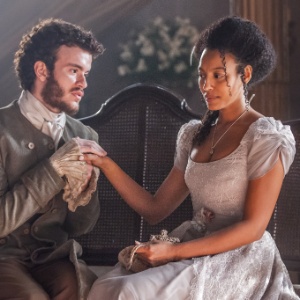 Bertoleza (Sheron Menezzes) se decepciona com Ventura (Vitor Thiré) em "Liberdade, Liberdade" - Artur Meninea/TV Globo - Artur Meninea/TV Globo