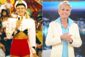 Xuxa extravagante nos anos 80, na Globo (à esquerda), e sóbria em 2016, na Record - Montagem/UOL - Montagem/UOL