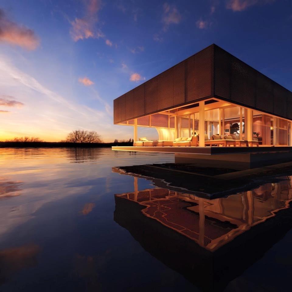 O primeiro modelo, The Waterlovt 90, tem área interna de 90 m², é térrea com um porão, e conta com dois quartos, sala de estar e cozinha. Se você se interessou pela Waterlovt (www.waterlovt.com), mas achou a primeira opção basiquinha, que tal o modelo chamado 120? Ele tem 120 m² de área externa, também é térrea com porão, sala de estar, jantar, cozinha e dois quartos - Divulgação