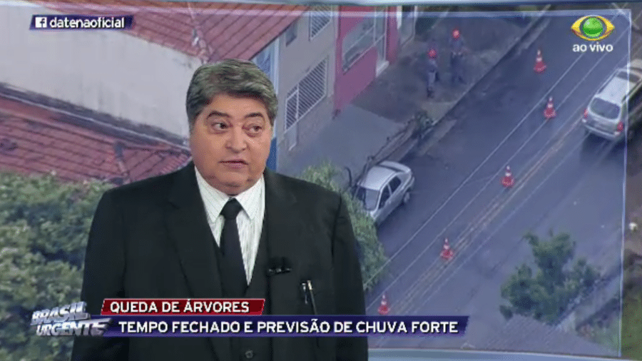 José Luiz Datena tirou a barba depois de oito dias - Reprodução/TV Bandeirantes