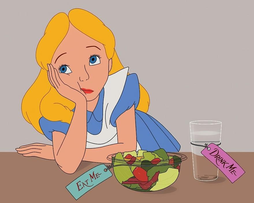 O ilustrador Tom Ward usou os personagens da Disney para fazer uma crítica aos nossos hábitos modernos - Reprodução/Tom Ward