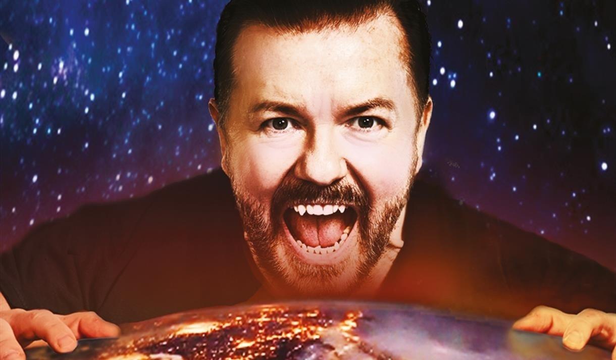 Arte do stand up "Ricky Gervais - Humanidade" - Divulgação