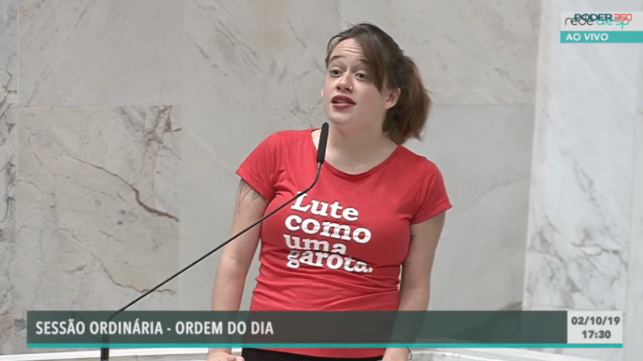 Na tribuna, deputada do PSOL lê poema "Sou put*, sou mulher"; políticos reagem - Reprodução/ALESP