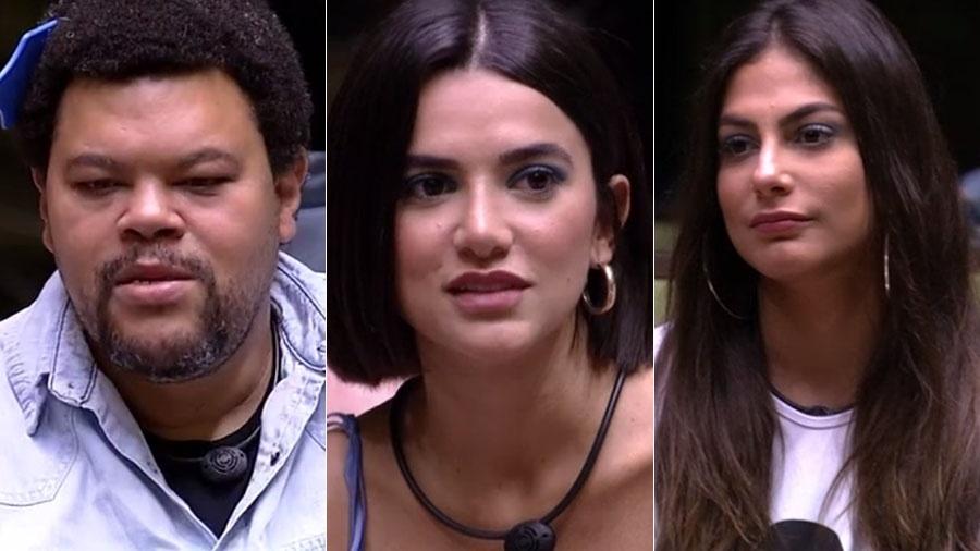 Babu, Manu e Mari estão no paredão - Reprodução/TV Globo