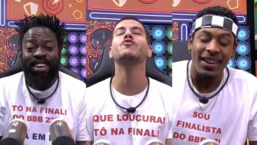 BBB 22: Douglas, Arthur e Paulo André comemoram top 3 - Reprodução/Globoplay