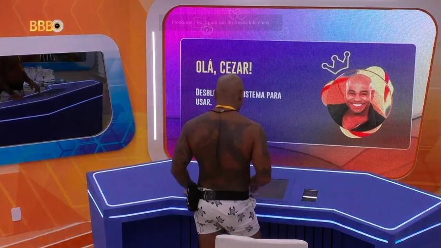 BBB 23: Cezar reclama da central do líder - Reprodução/Globoplay