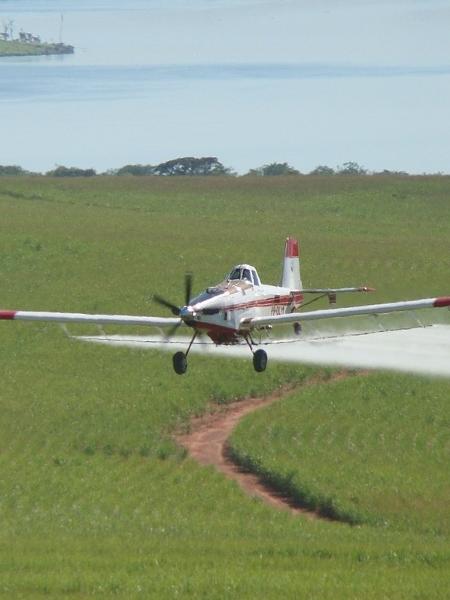 Pulverização aérea de agrotóxico no município de Santo Inácio, Paraná