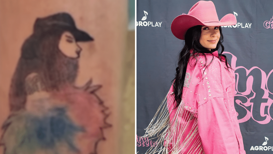 Ana Castela ironizou tatuagem feita em sua homenagem