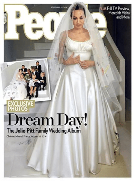 A capa da revista People mostra o 'dia dos sonhos' de Angelina Jolie e Brad Pitt