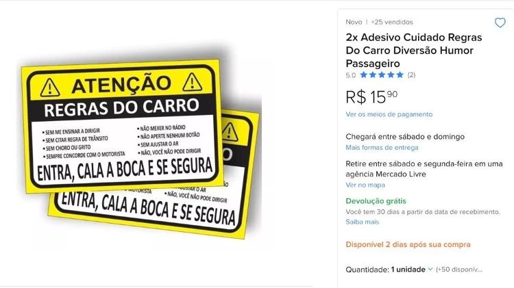 Basta uma busca rápida na internet para encontrar vários anúncios oferecendo os adesivos