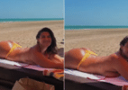 Giulia Costa faz topless em praia e recebe elogios: 