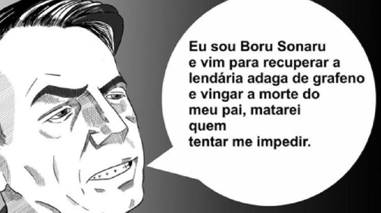 Jair Bolsonaro, representado pelo espadachim Boru Sonaru - Divulgação - Divulgação