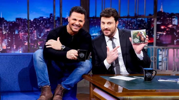 Eduardo Costa participa do "The Noite", de Danilo Gentili, e afirma: "A música caipira antiga é enjoativa" - Gabriel Cardoso/SBT - Gabriel Cardoso/SBT